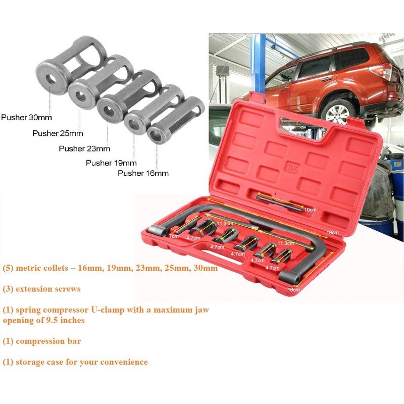 Valve Spring Compressor, Auto Compression Clamp Tool Service Kit for