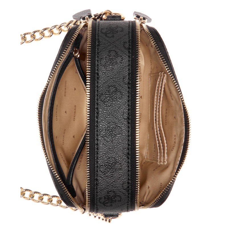 GUESS Damen Noelle Crossbody CAM Handbag, Coal Logo