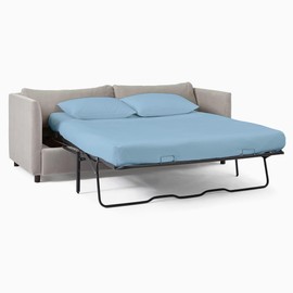 Rajlinen Queen Sleeper Sofa Bed Sheets, 100% Egyptian Cotton, 4 Piece Set, Deep Pocket Fitted Sheet, Soft, Cooling, Breathable, Fits Up to 8 Inch Mattress, Luxury Hotel Quality, Light Blue