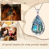 Ladytree 925 Sterling Silver Teardrop Tree of Life Necklaces for