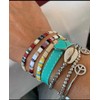 KELITCH Tila Pearl Bracelet Colourful Stretch Bracelet Stackable Friendship Bangle