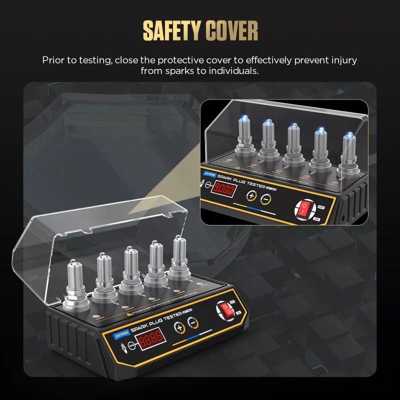 AUTOOL Car Spark Plug Tester 5 Holes Auto Ignition Plug