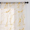 Sutuo Home Marble Sheer Curtains 84 Inch Long 2 Panels