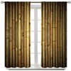 ZhiRain Bamboo Curtains Nature Japanese Asian Plant Brown Print Curtain