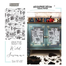 Redesign with Prima Wild Savanna | Décor Decoupage Tissue | Redesign with Prima 19"x30" Mulberry