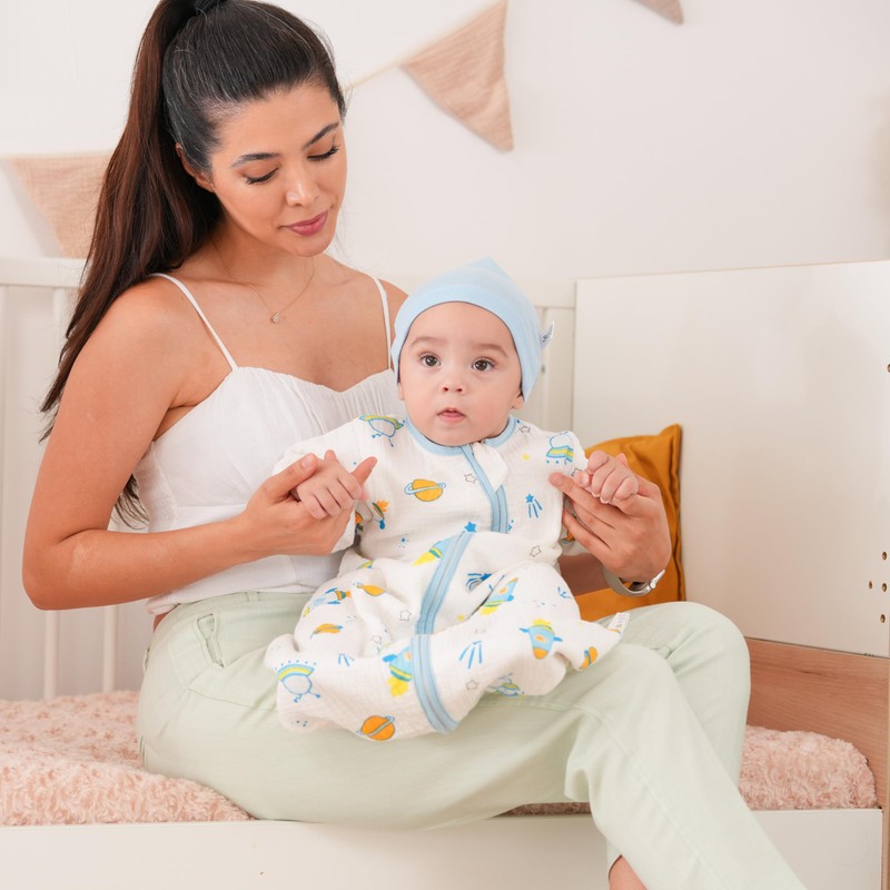 BunnyBlooms Baby Sleep Sack with Detachable Sleeves – 100% Cotton