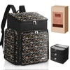 Floral Pattern Nail Polish Storage Backpack, Large Capacity Organizer Case