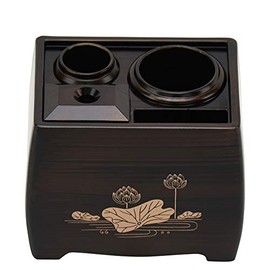 Buddhist Altar Utensils, Incense Holder, Match Cass, Care, Convenient, Incense Holder, Handy Box, PC, 2-Type, Wood Grain Lotus