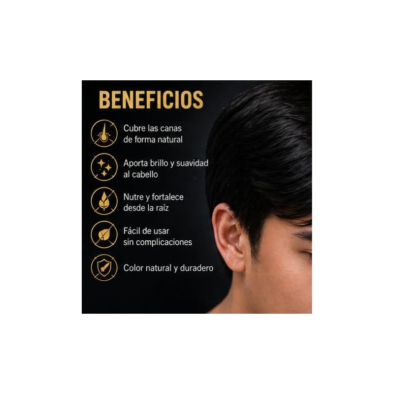 ★ Shampoo Tinte Instantaneo Para Cabello Cubre Canas Jengibre -