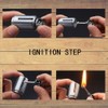 Match Keychain Lighter, Kerosene Refillable, Waterproof Flint Igniter, Permanent Match