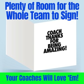 3-Pack Pickleball BEST COACH EVER Thanks Coach Card (5x7) Illustrated Sports Greeting Card and Envelope Awesome for Pickleball Player and Team Coach Appreciation - They'll Love 'Em!