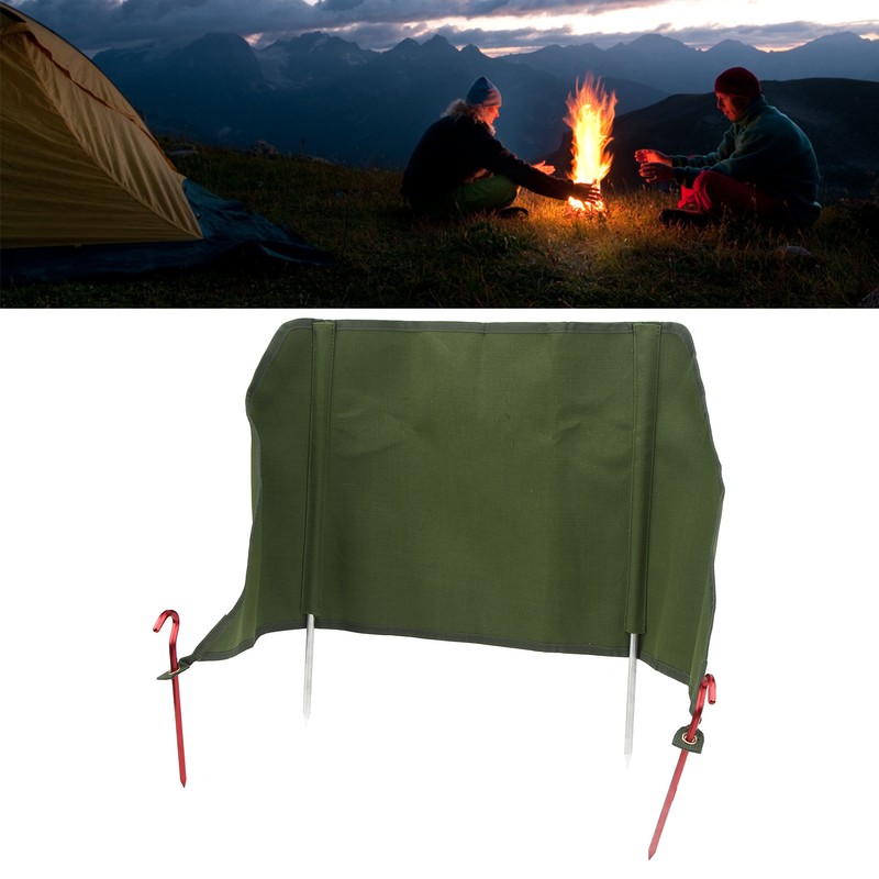 Outdoor Stove Windscreen Portable Canvas Camping Fire Windshield for Picnic