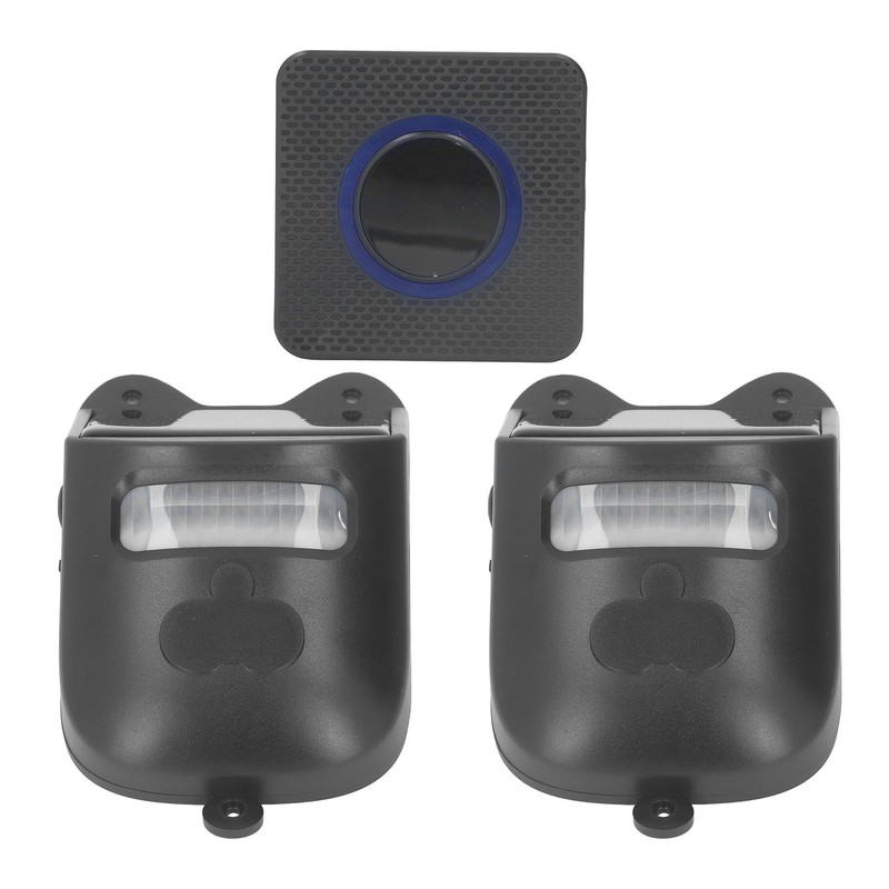 Infrared Sensor Doorbell Solar Driveway Alarm Strobe Light Outdoor Security