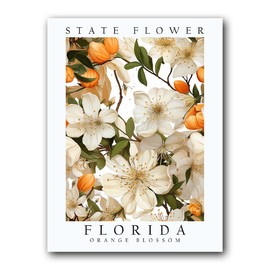 Orange Blossom, Florida State Flower, Poster Print, Wall Décor, Multiple Sizes (24 x 32 Inches)