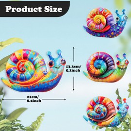 SUNREEK 4Pcs Metal Snail Wall Decor, Snail Outdoor Wall Art for Fence Garden Yard Room Patio Balcony Decorations (Snail-A)