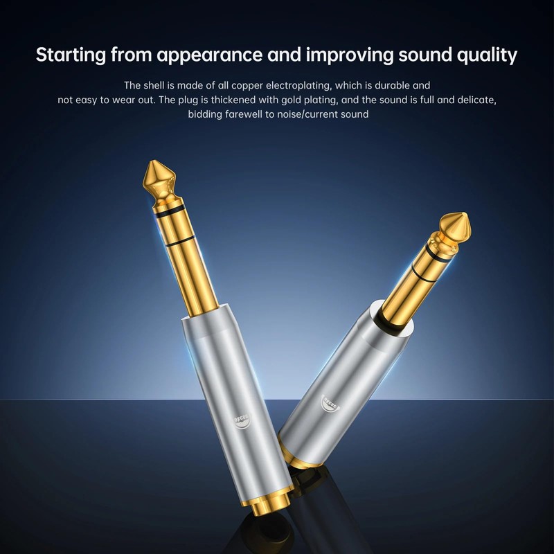 okcsc 6.35mm to 4.4mm Conversion Plug Audio Converter 6.35mm Male