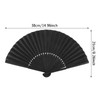 upain 2 Pack Large Folding Hand Fan, Cloth Fabric Handheld