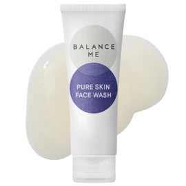 Balance Me Pure Skin Face Wash, Gentle Foaming Facial Cleanser with Moringa & Rice Bran (1 x 4.23 fl oz), Non Toxic Water-Based Facewash for Oily, Blemish-Prone & Sensitive Skin