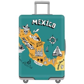 Funda para Maleta de Viaje, Funda Protectora Impermeable de Equipaje, Luggage Cover con Cremallera, Suave de Anti-Polvo, Cubierta de Poliéster Elástic