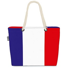 VOID XXL Beach Bag France French Shopper Bag 58 x 38 x 16 cm 23L Beach Bag France Frenchmen, multicoloured, Casual