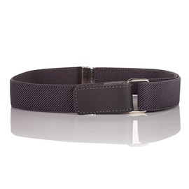 Olata Children’s Stretch Elasticated Belt with Adjustable Hook and Loop Fastening. Dark Grey (8-15 Years)