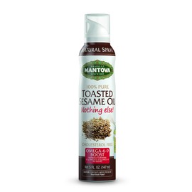 Mantova Toasted Sesame Oil Spray 5 oz. Spray Bottle - Manage Oil Amount - Great For Salads & Cooking