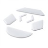 2 Sets White Rounded Curved Edges Mouse Feet Pads Skates