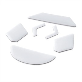 2 Sets White Rounded Curved Edges Mouse Feet Pads Skates Compatible for Logit G900 Mouse