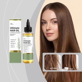 Ultimate Rosemary & Batana Hair Growth Oil, Light Non-Greasy Scalp Serum,Nourishes Repairs Damaged,Reduces Loss Boosts Density Thickens Strands for All Hair Types Men Women (3pcs)