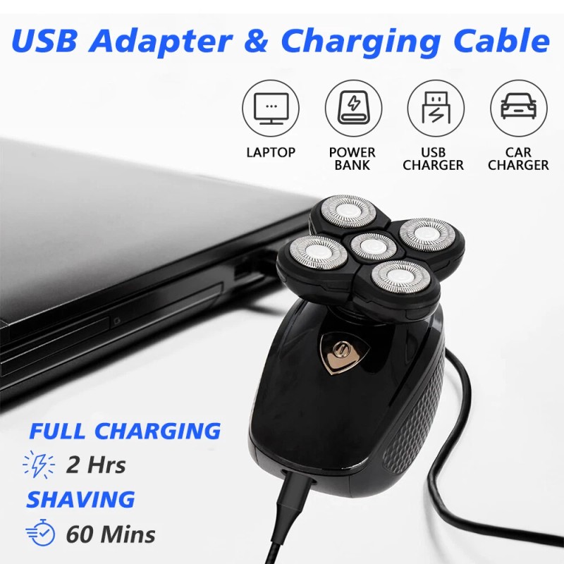 SHUONE57 5D Bald Head Shaver Electric Shavers Razor Smooth Skull