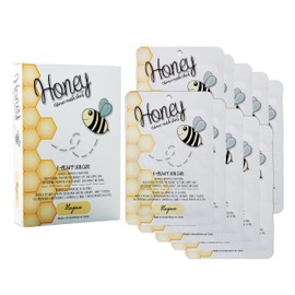 Honey Sheet Mask | Hayan K Beauty Skin Care Face Masks | Moisturizing, Soothing, Brightening, Refreshing Facial Mask - 10 Pieces