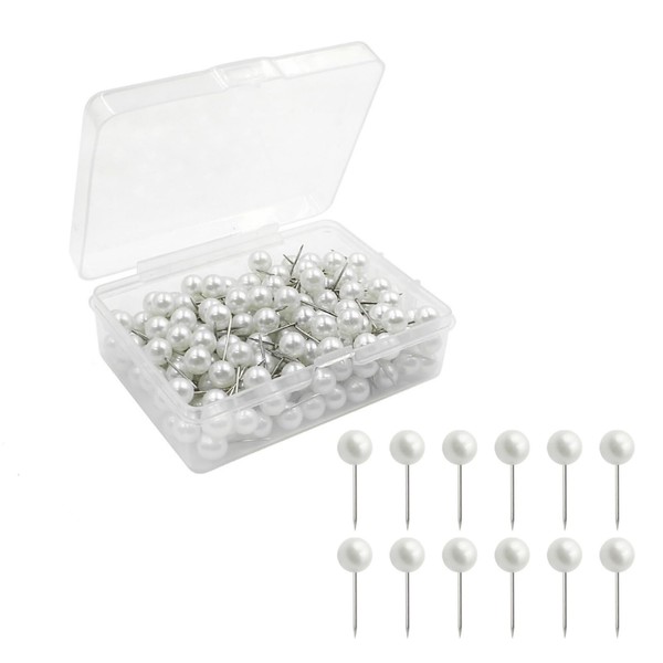 200 Pcs Map Tacks Push Pins Round Plastic Head Tacks