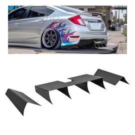 HECASA Rear Bumper Diffuser Compatible with 2012-2015 Honda Civic Lower Bumper Lip Spoiler Splitter Valance Black Plastic ABS