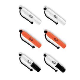 HuntEumUp Dog Bumpers Bundle - 6X Standard Fetch Trainers, White/Orange, Dove Dummy for Enhanced Retrieval Skills