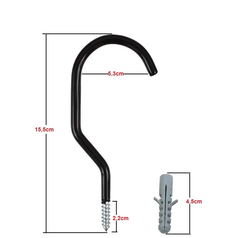 INION Set of 4 ceiling hooks, bicycle hooks, bicycle holder,