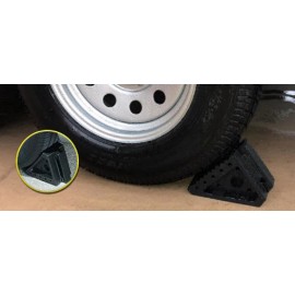 HAUL MASTER Heavy Duty Rubber Wheel Chocks Set of 4 Solid Rubber Wheel Chocks RV TRACTOR