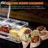 V·RESOURCING Clear Seasoning Box, 3 Pieces Seasoning Rack Spice Pots