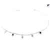 2 mm thick natural moonstone choker with small pendants in