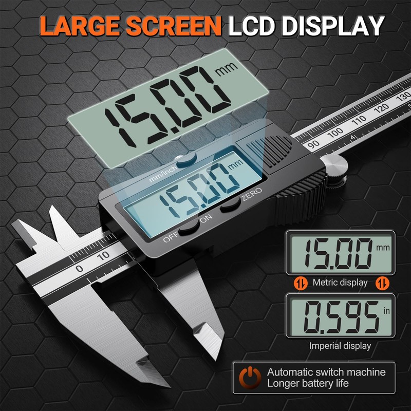 Digital Vernier Caliper, Preciva 150mm Electronic Precision Calipers Measuring Tool