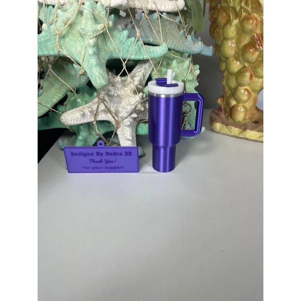 3D Printed Tumbler Cup Keychain Key Chain With Storage Inside