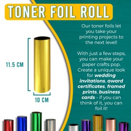 Toner Reactive Foil | Pretty Things London Foil A'Peel | 11.5cm x 10m Rolls (Gold)