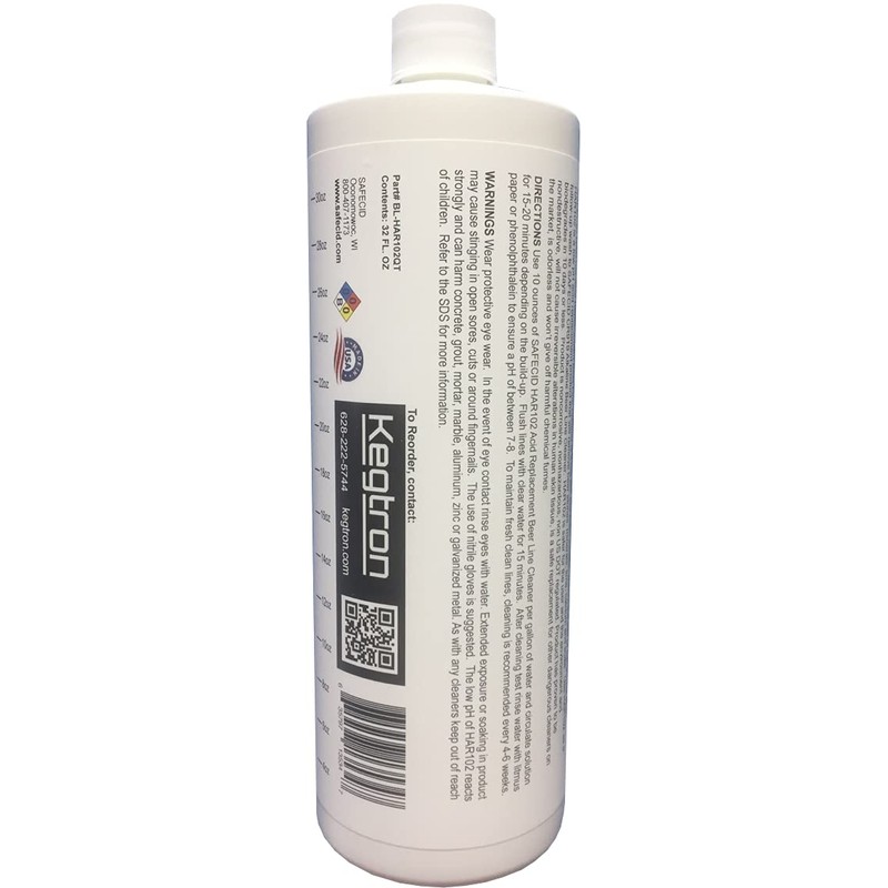 Safecid HAR102 Acid Cleaner 32 Fl Oz - Powerful &