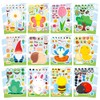 Aowplc Spring Make-a-Face Stickers for Kids 48 Sheets Mix 'n