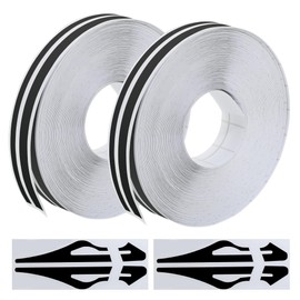 Flaconi 2 in 1 Car Stickers,Car Decals,Racing Stripes,Car Stripes Decals,Car Body Stickers,Vinyl Car Decal Stickers,Car Hood Stripe Sticker,Car Stickers and Decals,Fits Cars,Motorhomes,Helmets (Black)