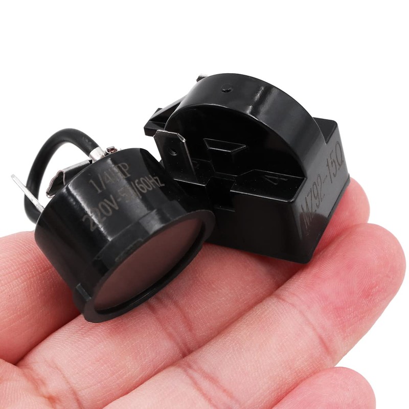 WANGCL 2PCS Compressor Start Relay 2Pin 15Ohm +2PCS Compressor Overload