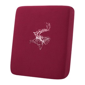hyha Waterproof Couch Cushion Covers for Pets, Non Slip Sofa Seat Cover for Dogs Washable, Soft Thick Stretch Jacquard Fabric, Sofa Slipcovers with Elastic Bottom (1 Piece for Backrest M, Wine Red)
