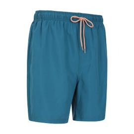 Mountain Warehouse Aruba Mens Swim Shorts - Fast Dry Swimming Trunks, Lightweight Board Shorts, Adjustable Draw Cord Beach Short Pants - Ideal for Holidays & Outdoors Petrol Blue XS