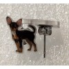 Chihuahua Dog Standing Teeny Tiny Flat Acrylic Stud Earrings Jewelry
