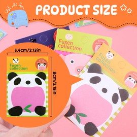Qufiiry 32 Packs Cartoon Sticky Notes, 640 Sheets Animal Sticky Notes Set, Cute Kids Message Note, Party Bag Fillers for Kids, 20 Sheets per Pad for Students Home