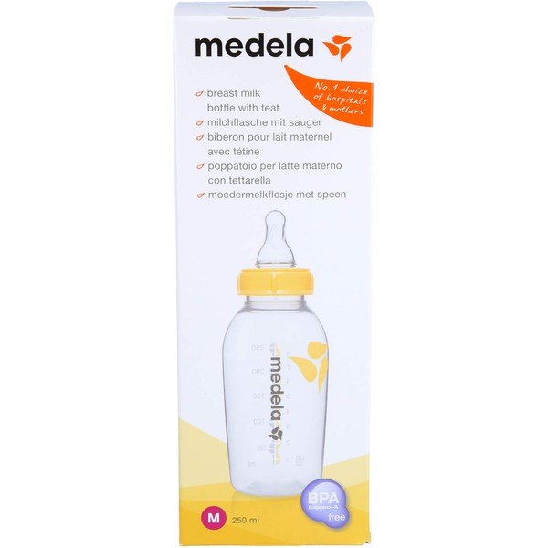medela Muttermilchflasche 250 ml mit Sauger M, 1 St. Lösung